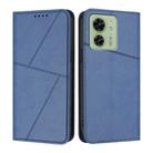 For Motorola Edge 40 Strong Magnetic Frosted Flip Leather Phone Case(Royal Blue) - 1