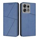 For Motorola Edge 50 Pro Strong Magnetic Frosted Flip Leather Phone Case(Royal Blue) - 1