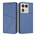 For Motorola Edge 50 Ultra Strong Magnetic Frosted Flip Leather Phone Case(Royal Blue) - 1