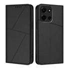 For Motorola Edge 60 Fusion / Moto G 5G 2025 Strong Magnetic Frosted Flip Leather Phone Case(Black) - 1