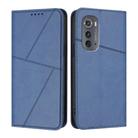 For Motorola Edge 2022 Strong Magnetic Frosted Flip Leather Phone Case(Royal Blue) - 1