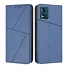 For Motorola Moto E13 Strong Magnetic Frosted Flip Leather Phone Case(Royal Blue) - 1