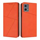 For Motorola Moto G 5G 2023 Strong Magnetic Frosted Flip Leather Phone Case(Orange) - 1