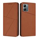 For Motorola Moto G Play 2025 / G Power 2025 Strong Magnetic Frosted Flip Leather Phone Case(Coffee Color) - 1