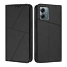 For Motorola Moto G Play 2025 / G Power 2025 Strong Magnetic Frosted Flip Leather Phone Case(Black) - 1