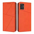 For Motorola Moto G Power 2023 Strong Magnetic Frosted Flip Leather Phone Case(Orange) - 1