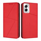 For Motorola Moto G Power 2024 Strong Magnetic Frosted Flip Leather Phone Case(Red) - 1