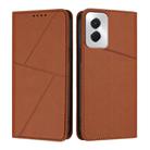 For Motorola Moto G Power 2024 Strong Magnetic Frosted Flip Leather Phone Case(Coffee Color) - 1