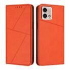 For Motorola Moto G Stylus 5G 2023 Strong Magnetic Frosted Flip Leather Phone Case(Orange) - 1