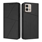 For Motorola Moto G Stylus 5G 2023 Strong Magnetic Frosted Flip Leather Phone Case(Black) - 1