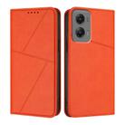 For Motorola Moto G Stylus 5G 2024 Strong Magnetic Frosted Flip Leather Phone Case(Orange) - 1