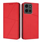 For Motorola Moto G Stylus 5G 2025 Global Strong Magnetic Frosted Flip Leather Phone Case(Red) - 1