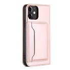 For iPhone 12 mini Strong Magnetism Shockproof Horizontal Flip Liquid Feel Leather Case with Holder & Card Slots & Wallet(Rose Gold) - 3