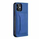 For iPhone 12 mini Strong Magnetism Shockproof Horizontal Flip Liquid Feel Leather Case with Holder & Card Slots & Wallet(Blue) - 3