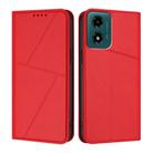 For Motorola Moto G04 / G04s / E14 Global Strong Magnetic Frosted Flip Leather Phone Case(Red) - 1