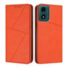 For Motorola Moto G04 / G04s / E14 Global Strong Magnetic Frosted Flip Leather Phone Case(Orange) - 1
