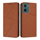 For Motorola Moto G05 / Moto E15 Strong Magnetic Frosted Flip Leather Phone Case(Coffee Color) - 1
