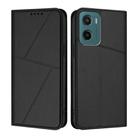For Motorola Moto G05 / Moto E15 Strong Magnetic Frosted Flip Leather Phone Case(Black) - 1