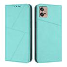 For Motorola Moto G32 Strong Magnetic Frosted Flip Leather Phone Case(Light Blue) - 1