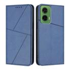 For Motorola Moto G35 Strong Magnetic Frosted Flip Leather Phone Case(Royal Blue) - 1