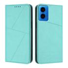 For Motorola Moto G45 5G / G34 Strong Magnetic Frosted Flip Leather Phone Case(Light Blue) - 1