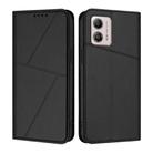 For Motorola Moto G53 / G53j / G53y / G13 Strong Magnetic Frosted Flip Leather Phone Case(Black) - 1