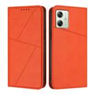 For Motorola Moto G54 / G64 India / G54 Power Strong Magnetic Frosted Flip Leather Phone Case(Orange) - 1