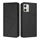 For Motorola Moto G54 / G64 India / G54 Power Strong Magnetic Frosted Flip Leather Phone Case(Black) - 1