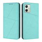 For Motorola Moto G54 / G64 India / G54 Power Strong Magnetic Frosted Flip Leather Phone Case(Light Blue) - 1