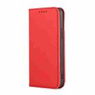 For iPhone 12 / 12 Pro Strong Magnetism Shockproof Horizontal Flip Liquid Feel Leather Case with Holder & Card Slots & Wallet(Red) - 2