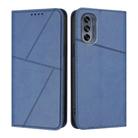 For Motorola Moto G62 5G / G62 India Strong Magnetic Frosted Flip Leather Phone Case(Royal Blue) - 1