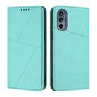 For Motorola Moto G62 5G / G62 India Strong Magnetic Frosted Flip Leather Phone Case(Light Blue) - 1