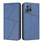 For Motorola Moto S30 Pro / Edge 30 Fusion Strong Magnetic Frosted Flip Leather Phone Case(Royal Blue) - 1