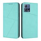 For Motorola Moto S30 Pro / Edge 30 Fusion Strong Magnetic Frosted Flip Leather Phone Case(Light Blue) - 1