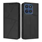For Motorola Edge 60 Strong Magnetic Frosted Flip Leather Phone Case(Black) - 1