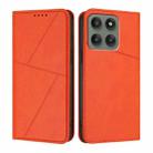 For Motorola Edge 60 Pro Strong Magnetic Frosted Flip Leather Phone Case(Orange) - 1