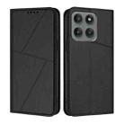For Motorola Edge 60 Pro Strong Magnetic Frosted Flip Leather Phone Case(Black) - 1