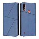 For Motorola Moto E7 Power Strong Magnetic Frosted Flip Leather Phone Case(Royal Blue) - 1