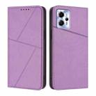 For Motorola Moto G23 Strong Magnetic Frosted Flip Leather Phone Case(Light Purple) - 1
