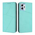 For Motorola Moto G23 Strong Magnetic Frosted Flip Leather Phone Case(Light Blue) - 1