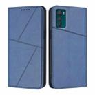 For Motorola Moto G42 Strong Magnetic Frosted Flip Leather Phone Case(Royal Blue) - 1
