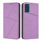 For Motorola Moto G42 Strong Magnetic Frosted Flip Leather Phone Case(Light Purple) - 1