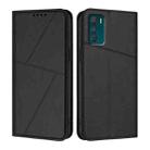 For Motorola Moto G42 Strong Magnetic Frosted Flip Leather Phone Case(Black) - 1