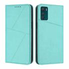 For Motorola Moto G42 Strong Magnetic Frosted Flip Leather Phone Case(Light Blue) - 1