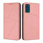 For Motorola Moto G42 Strong Magnetic Frosted Flip Leather Phone Case(Pink) - 1