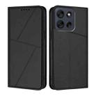For Motorola Moto G56 5G Strong Magnetic Frosted Flip Leather Phone Case(Black) - 1