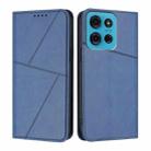 For Motorola Moto G75 5G Strong Magnetic Frosted Flip Leather Phone Case(Royal Blue) - 1