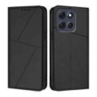 For Motorola Moto G86 Power Strong Magnetic Frosted Flip Leather Phone Case(Black) - 1
