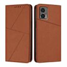 For Motorola Edge 30 Neo Strong Magnetic Frosted Flip Leather Phone Case(Coffee Color) - 1