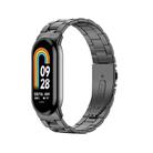For Xiaomi Mi Band 8 xDfind Milanese Three-beads Metal Watch Band(Black) - 1